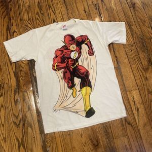 Vintage Mens Marvel Flash Airbrush T Shirt 1992 S Small White “the flash”